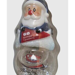 Montreal Canadien Santa Snow Globe Ornament Collectible Christmas Tree NHL New